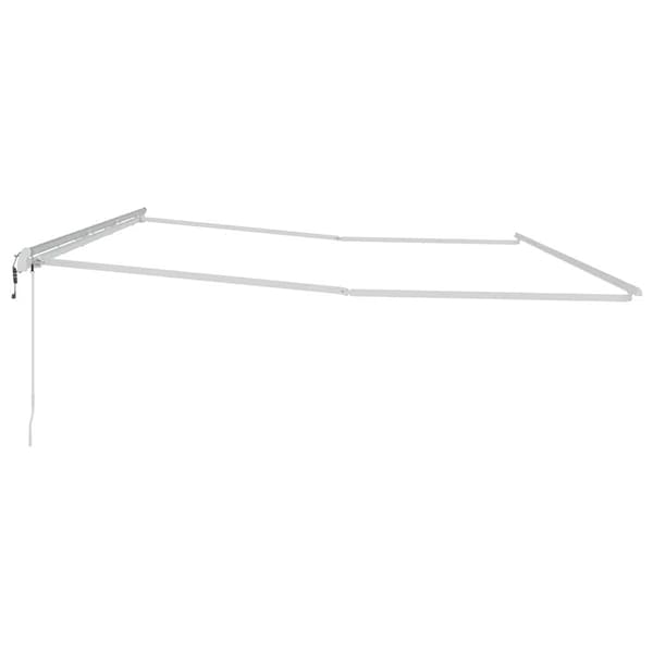 vidaXL Markisram Vit 600 × 350 cm Aluminium