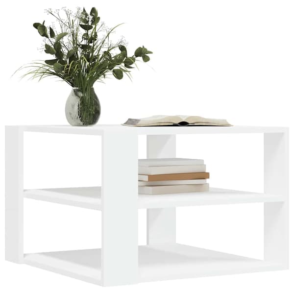 vidaXL Soffbord vit 58x58x40 cm konstruerat trä