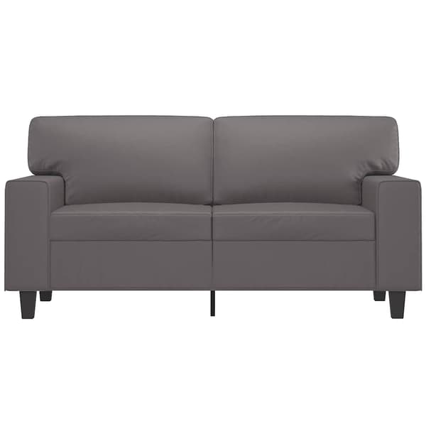 vidaXL 2-sitssoffa Grå 120 cm konstläder