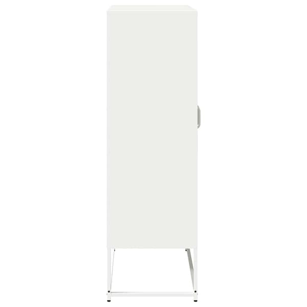 vidaXL Highboard hvit 68x39x123 cm stål