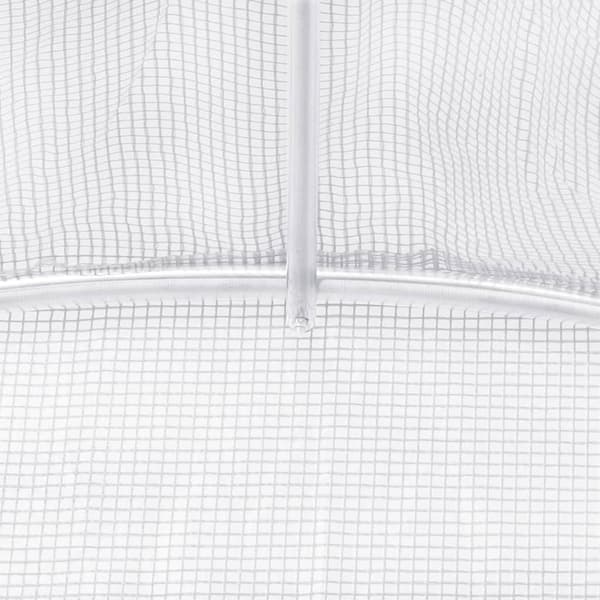vidaXL Växthus med stålram vit 48m² 24x2x2 m