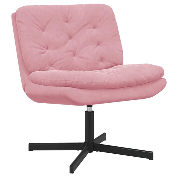 vidaXL Svängbar Avkopplingsstol Rosa 63 x 75 x 76 cm Sammet