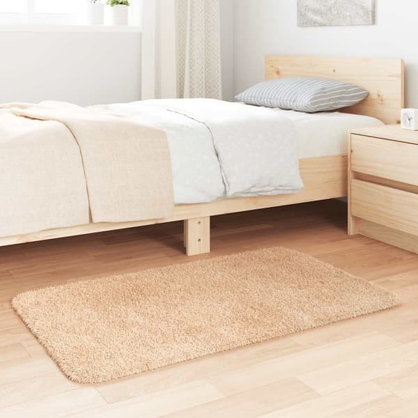vidaXL Flossteppe med lang luv NAVARRA beige 60x100 cm polyester
