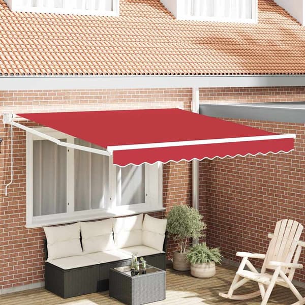 vidaXL Markise Rød 300 x 250 x 165 cm Polyester