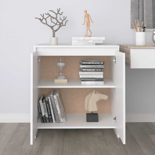 vidaXL Skänk vit 70x41x75 cm konstruerat trä