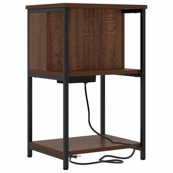 vidaXL Nattbordskap 2 pcs Brun Eik 38 x 31 x 61 cm Konstruert tre