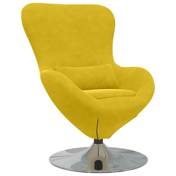 vidaXL Äggstol Gul 63 x 73 x 90 cm Sammet