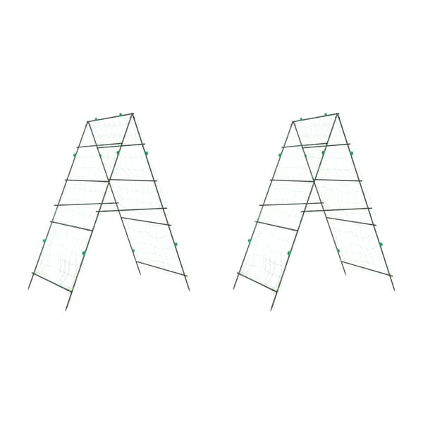 vidaXL Hageespalier for klatreplanter 2 stk A-ramme stål