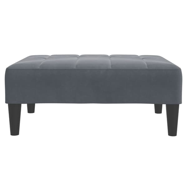 vidaXL Fotpall mörkgrå 77x55x31 cm sammet