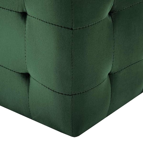 vidaXL Sittpuff 2 st grön 30x30x30 cm sammetstyg
