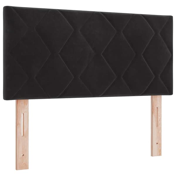 vidaXL Huvudgavel Svart 100 cm Sammet