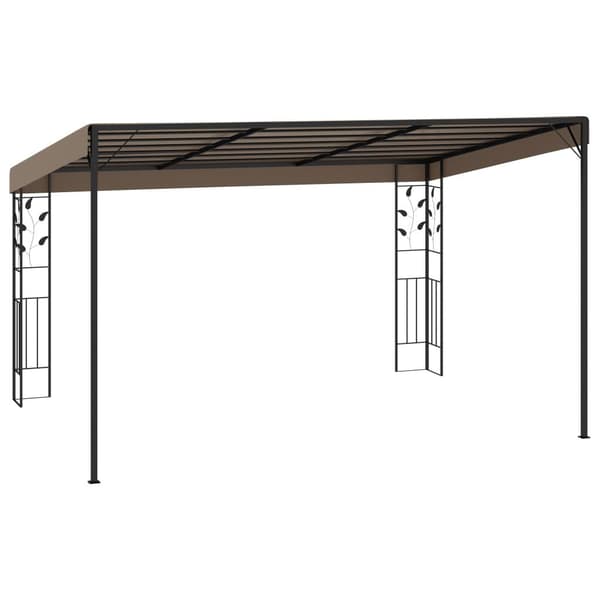 vidaXL Veggmontert paviljong 4x3x2,5 m gråbrun