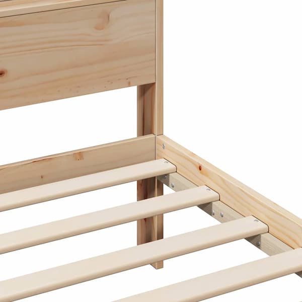 vidaXL Sengestamme med hodegjerde Brun 75 x 190 cm Konstruert tre