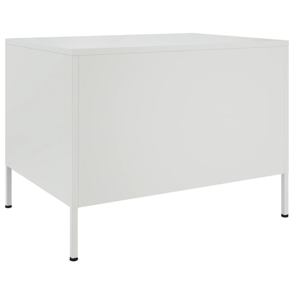 vidaXL Soffbord vit 68x50x50,5 cm stål