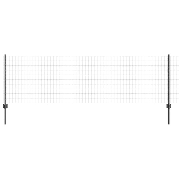 vidaXL Gjerde med innlegg. Grå 0.8 x 10 m Stål