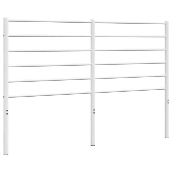 vidaXL Sengegavl metall hvit 135 cm