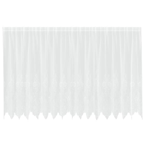 vidaXL Spetsgardin med gardiner Blommor Vit 180 x 400 cm Polyester
