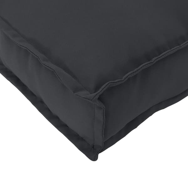 vidaXL Pallkuddset 2 pcs Svart Oxford Tyg
