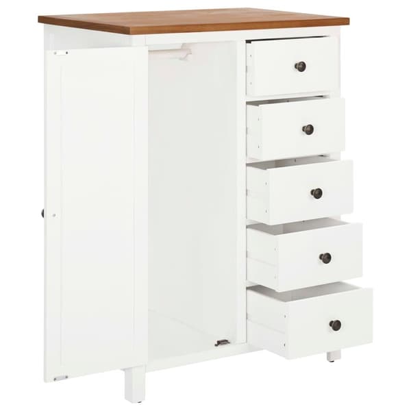 vidaXL Garderobe 76x52x105 cm heltre eik