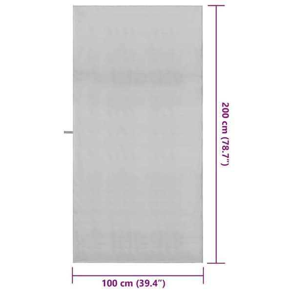 vidaXL Sportshåndklær 2 pcs Grå 200 x 100 cm Polyester og polyamid