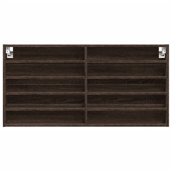 vidaXL Hyller brun eik 100x8,5x50 cm konstruert tre