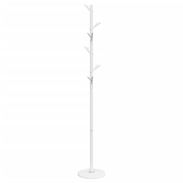 vidaXL Klädhängare vit 175 cm pulverlackerat järn