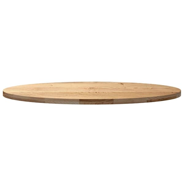 vidaXL Bordplate 140x60x4 cm oval heltre eik