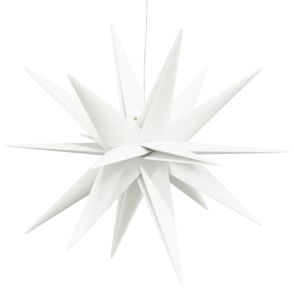 vidaXL Stjärnor med LED-belysning 3 st vikbar vit 57 cm