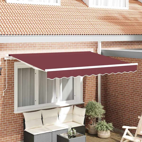 vidaXL Markisväv Vinröd 235 x 195 cm Polyester