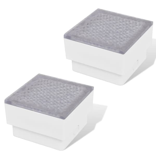 vidaXL 2 LED nedfelte lys 100 x 100 x 68 mm