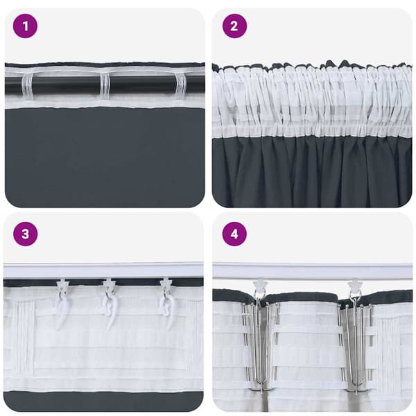 vidaXL Sammetsgardiner 2 pcs Silvergrå 245 x 140 cm Sammet