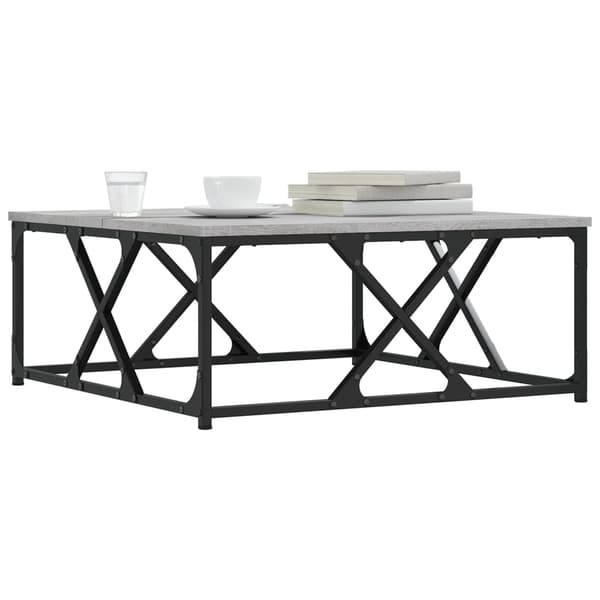 vidaXL Soffbord grå sonoma 70x70x30 cm konstruerat trä
