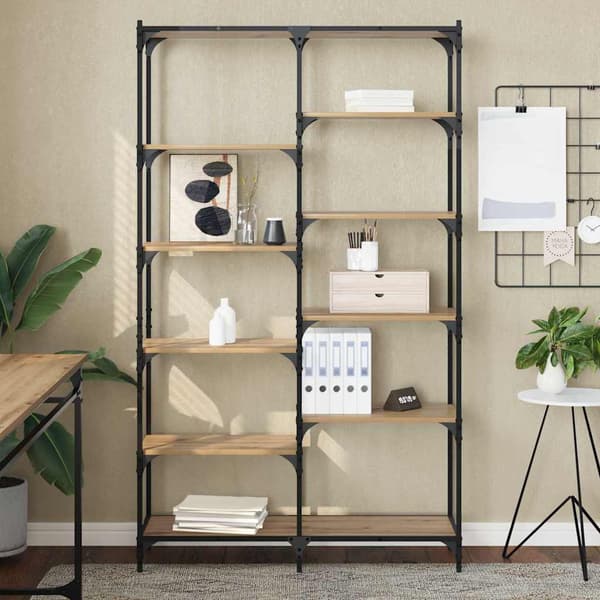 vidaXL Bokhylle artisan eik 100 x 32 x 170 cm Konstruert tre