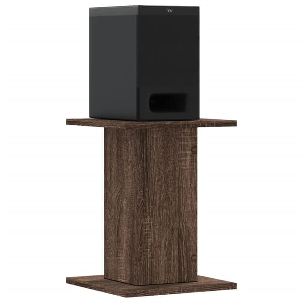 vidaXL Høyttalerstativ 2 stk brun eik 30x30x40 cm konstruert tre