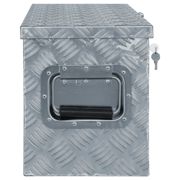 vidaXL Aluminiumsboks 80,5x22x22 cm sølv