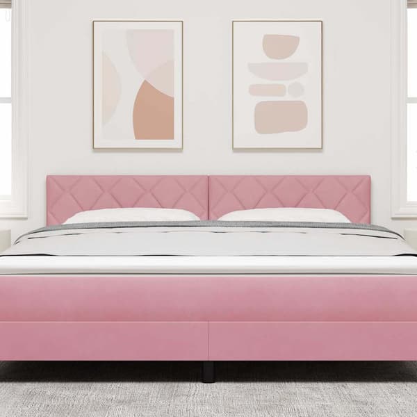 vidaXL LED huvuddyna Rosa 180 cm Sammet