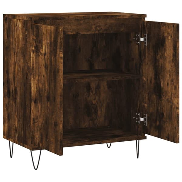 vidaXL Skjenk røkt eik 60x35x70 cm konstruert tre