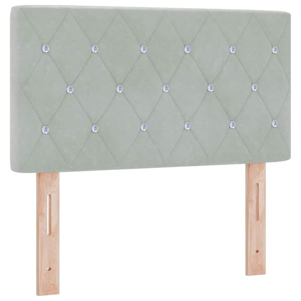 vidaXL Huvudgavel Ljusgrå 80 cm Sammet