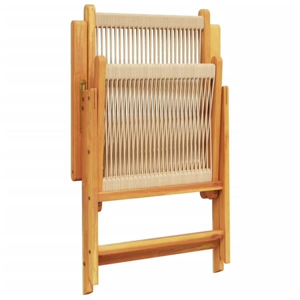 vidaXL Lenestoler for hage 6 stk beige heltre akasie