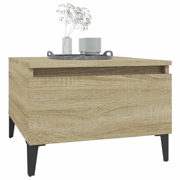 vidaXL Sidebord sonoma eik 50x46x35 cm konstruert tre