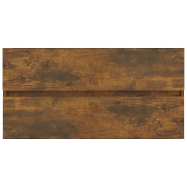 vidaXL Servantskap røkt eik 90x38,5x45 cm konstruert tre