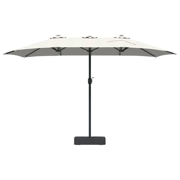 vidaXL Hageparasol sand 385 x 209 x 244 cm Polyester og stål