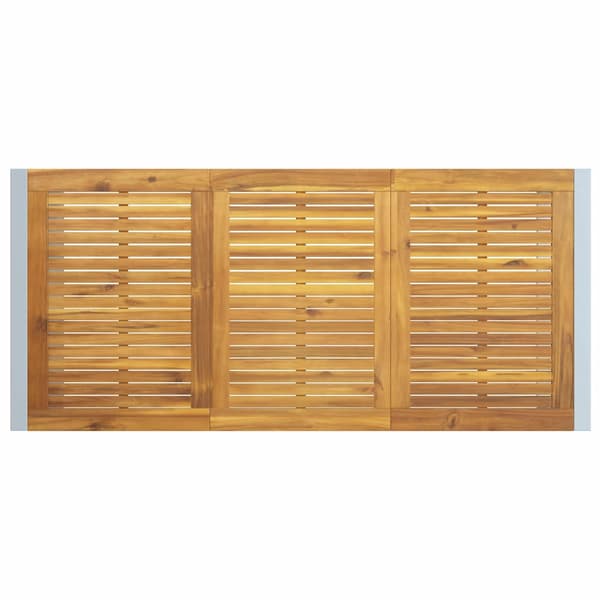 vidaXL Hage Spisegruppe 7 pcs Grå Solid akasietre