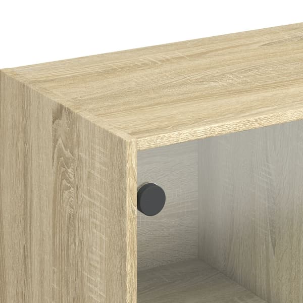 vidaXL Highboard med dører sonoma eik 68x37x142 cm konstruert tre