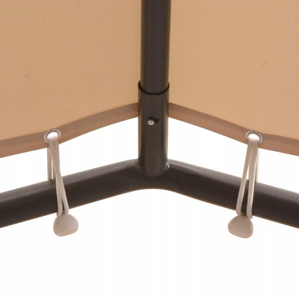 vidaXL Paviljong 4x4 m stål beige