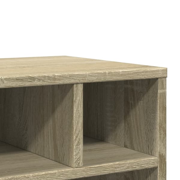 vidaXL Skriverstativ med hjul sonoma eik 41x32x48 cm