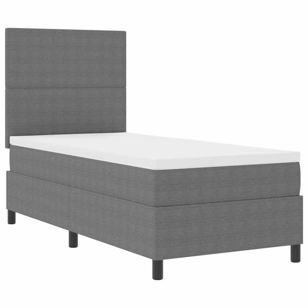 vidaXL Bäddfjäder Ljusgrå och vit. 90 x 200 cm Kordread tyg