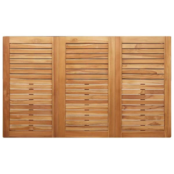 vidaXL Trädgårdsmöbelset 7 pcs Brun Massivt teakträ
