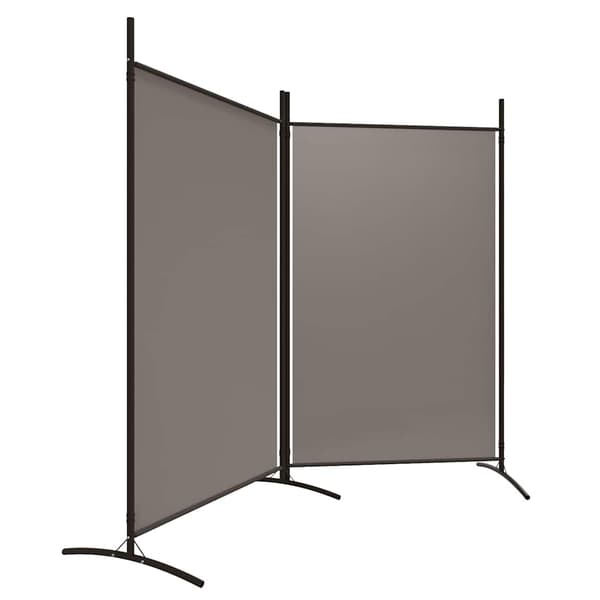 vidaXL Romdeler med 2 paneler antrasitt 175x180 cm stoff