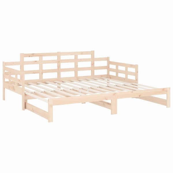 vidaXL Bäddsoffa massiv furu 2x(80x200) cm